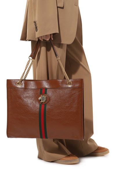 Сумка-тоут rajah large GUCCI коричневого цвета по цене 345600 руб., арт. 537219 0OLHX, фото 2 Сумка-тоут rajah large GUCCI, арт. 537219 0OLHX, фото 2