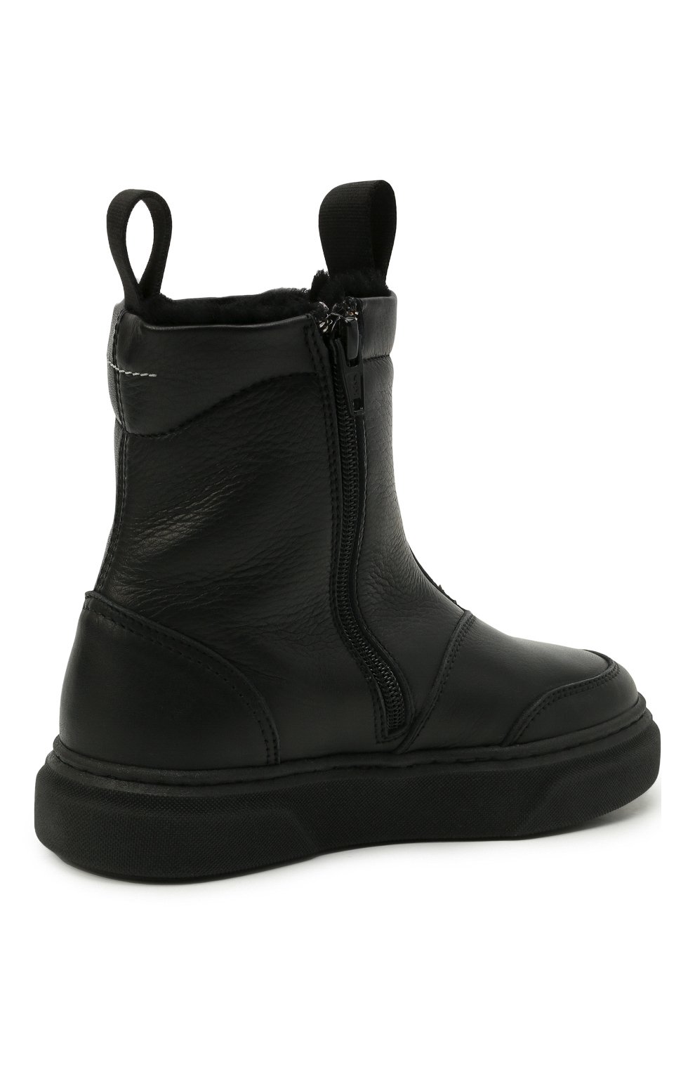 Кожаные ботинки MM6 черного цвета по цене 37900 руб., арт. 68974/B0MBER/36-41, фото 3 Кожаные ботинки MM6, арт. 68974/B0MBER/36-41, фото 3