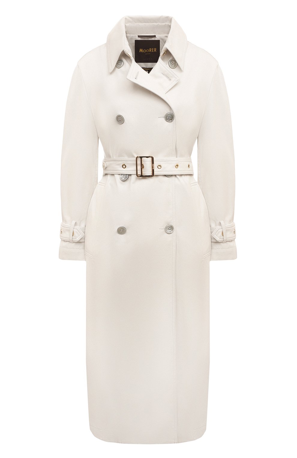 Джинсовый тренч MOORER белого цвета по цене 239000 руб., арт. MLEHT-SDF, фото 1 Джинсовый тренч MOORER, арт. MLEHT-SDF, фото 1