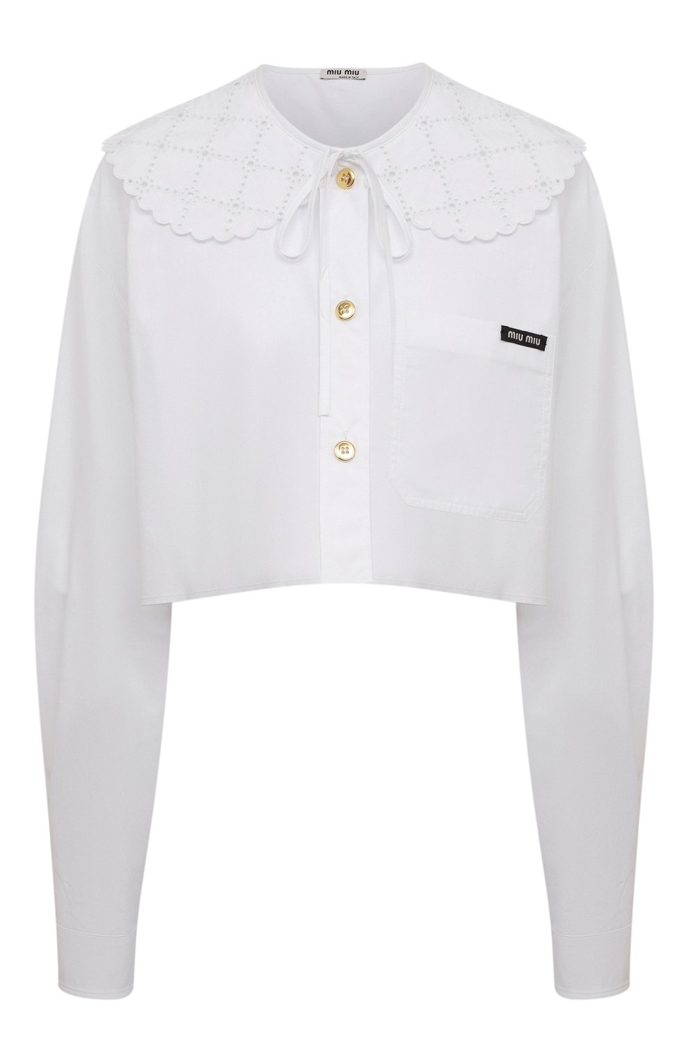 Хлопковая блузка MIU MIU, арт. MK1609-10ME-F0009, фото 1