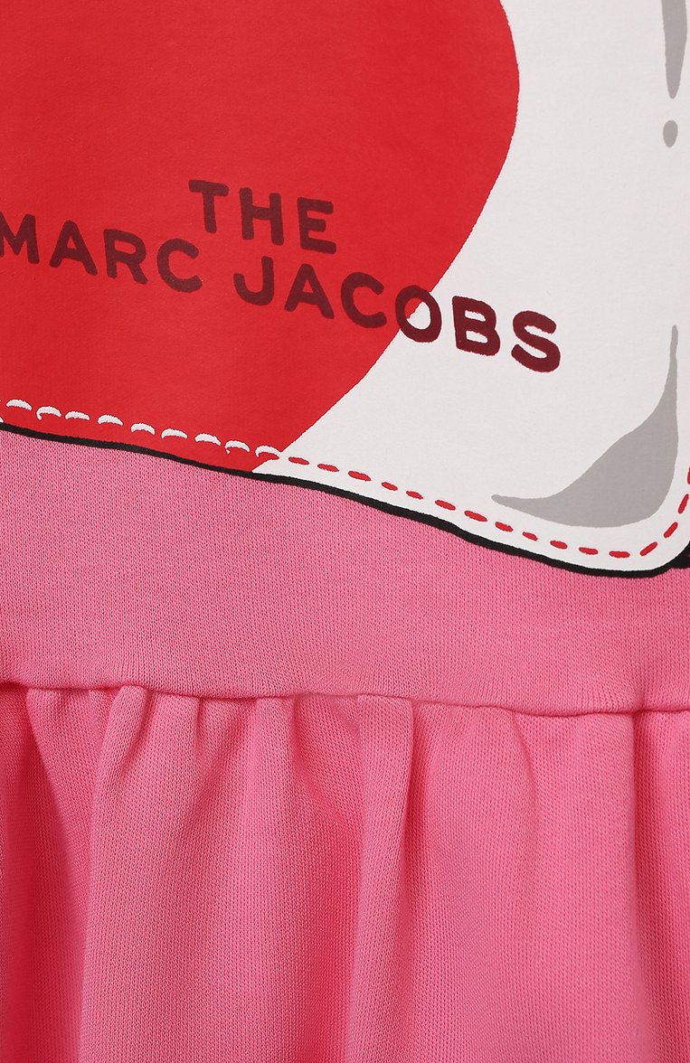 Детское хлопковое платье MARC JACOBS (THE) розового цвета, арт. W12362 | Фото 3 (Материал внешний: Хлопок; Случай: Повседневный; Рукава: Короткие; Девочки Кросс-КТ: Платье-одежда; Региональные ограничения белый список (Axapta Mercury): RU; Ростовка одежда: 9 лет | 134 см, 12 лет | 152 см, 18 мес | 86 см, 2 года | 92 см, 3 года | 98 см, 4 года | 104 см, 5 лет | 110 см, 7 лет | 122 см)