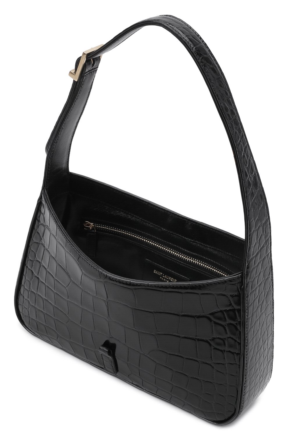 Сумка le 5 à 7 из кожи аллигатора SAINT LAURENT черного цвета по цене 1995000 руб., арт. 657228/E5V0K/AMIS, фото 4 Сумка le 5 à 7 из кожи аллигатора SAINT LAURENT, арт. 657228/E5V0K/AMIS, фото 4