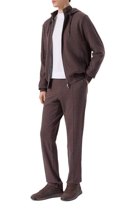 Толстовка из хлопка и кашемира Capobianco 19M405.LB00. Коричневый  19M405.LB00. Фото 2