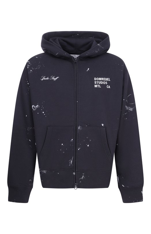 Хлопковая толстовка DOMREBEL M STAFF/ZIP H00DIE Серый M STAFF/ZIP H00DIE