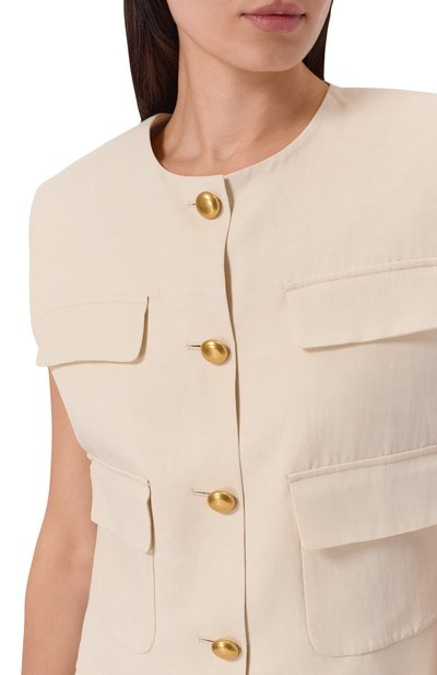 Жилет из вискозы и льна P.A.R.O.S.H., арт. D410047G/RAISA26, фото 5