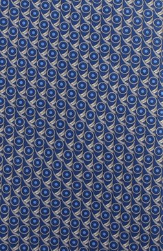 Мужской комплект из шелковых галстука и платка LANVIN синего цвета, арт. 4162/TIE SET | Фото 3 (Материал: Текстиль, Шелк; Нос: Не проставлено; Материал сплава: Проставлено)