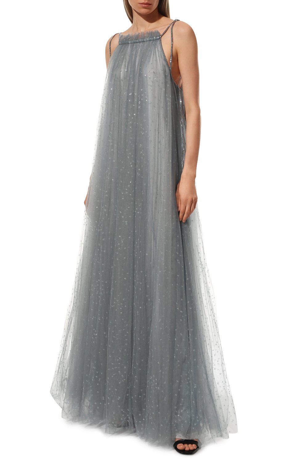 Платье GIORGIO ARMANI серо-голубого цвета по цене 990500 руб., арт. 2SHVR048/T03E8, фото 3 Платье GIORGIO ARMANI, арт. 2SHVR048/T03E8, фото 3