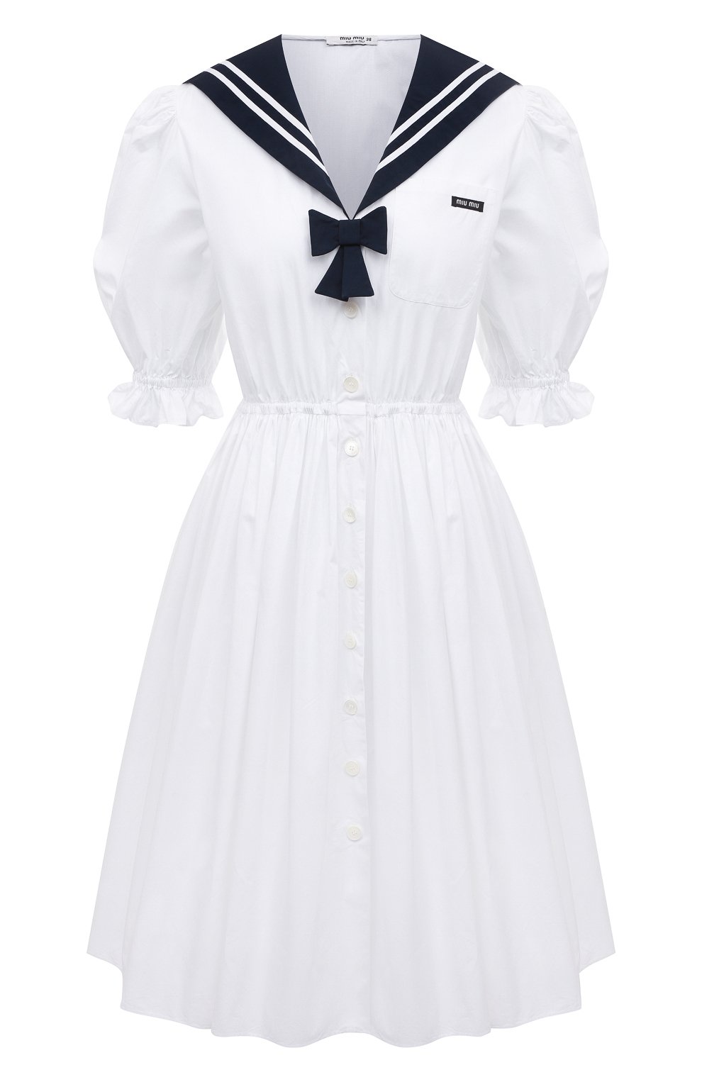 Хлопковое платье MIU MIU, арт. MF4290-819-F0009, фото 1