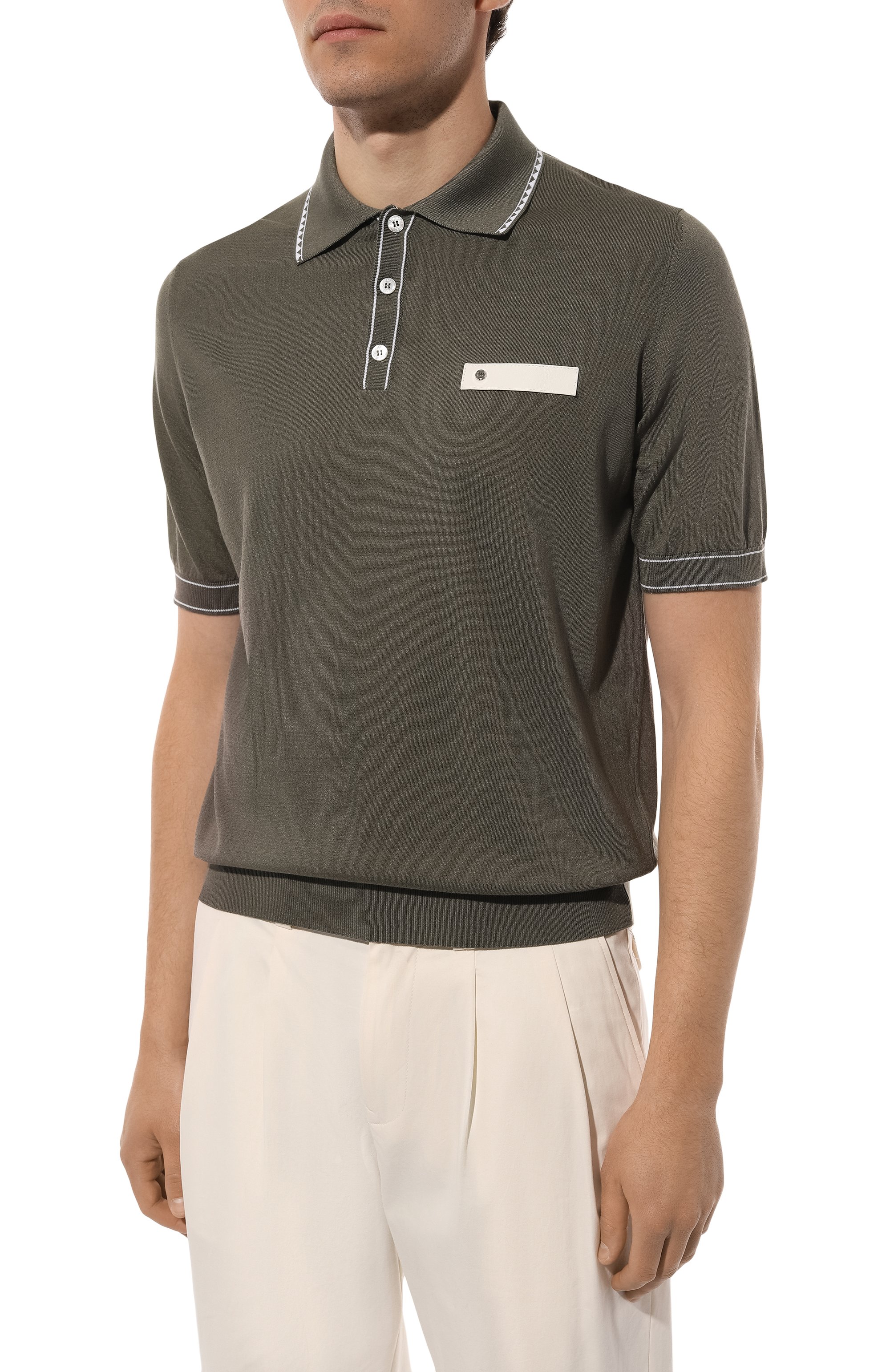 Поло из хлопка и шелка ZILLI, арт. KBP002M0144VMB000, фото 3