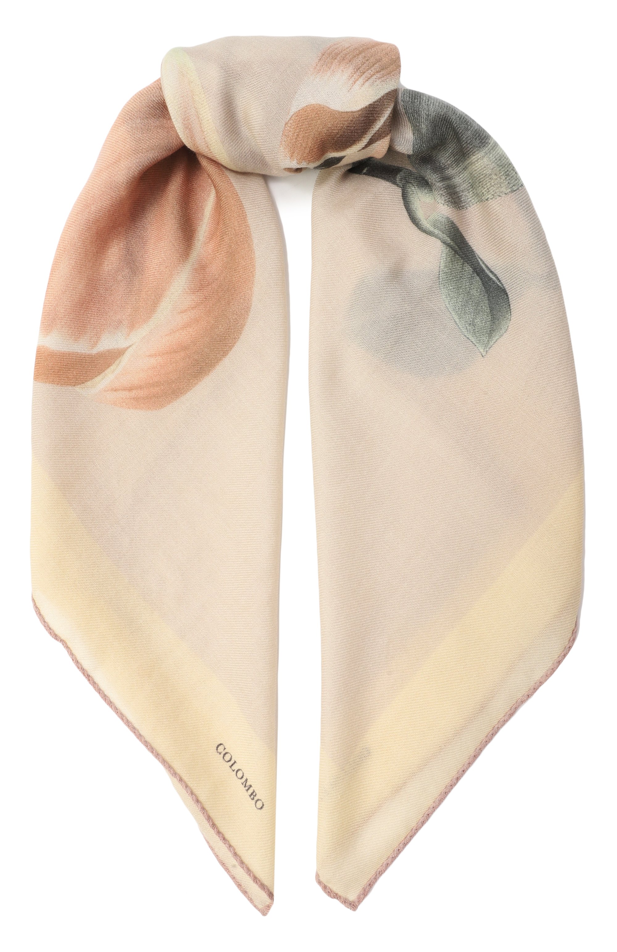 Платок из кашемира и шелка COLOMBO бежевого цвета по цене 131500 руб., арт. S7/90X90/2461-U-MN, фото 1 Платок из кашемира и шелка COLOMBO, арт. S7/90X90/2461-U-MN, фото 1