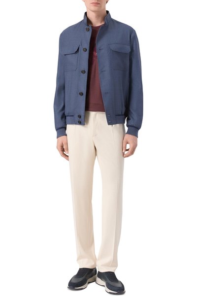 Мужской бомбер из шелка и шерсти STEFANO RICCI, арт. M7J6100110/KL003U_001