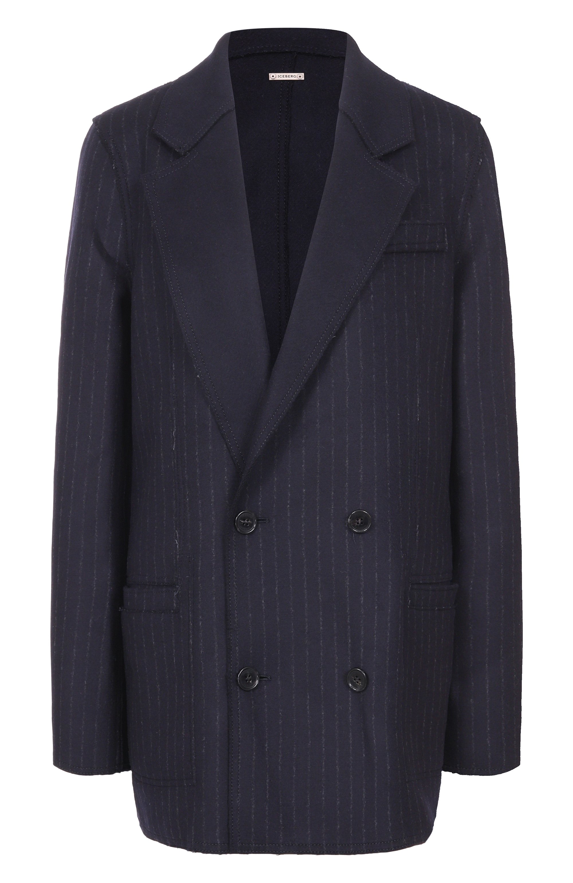 Шерстяной жакет ICEBERG темно-синего цвета по цене 79100 руб., арт. L031/3079, фото 1 Шерстяной жакет ICEBERG, арт. L031/3079, фото 1