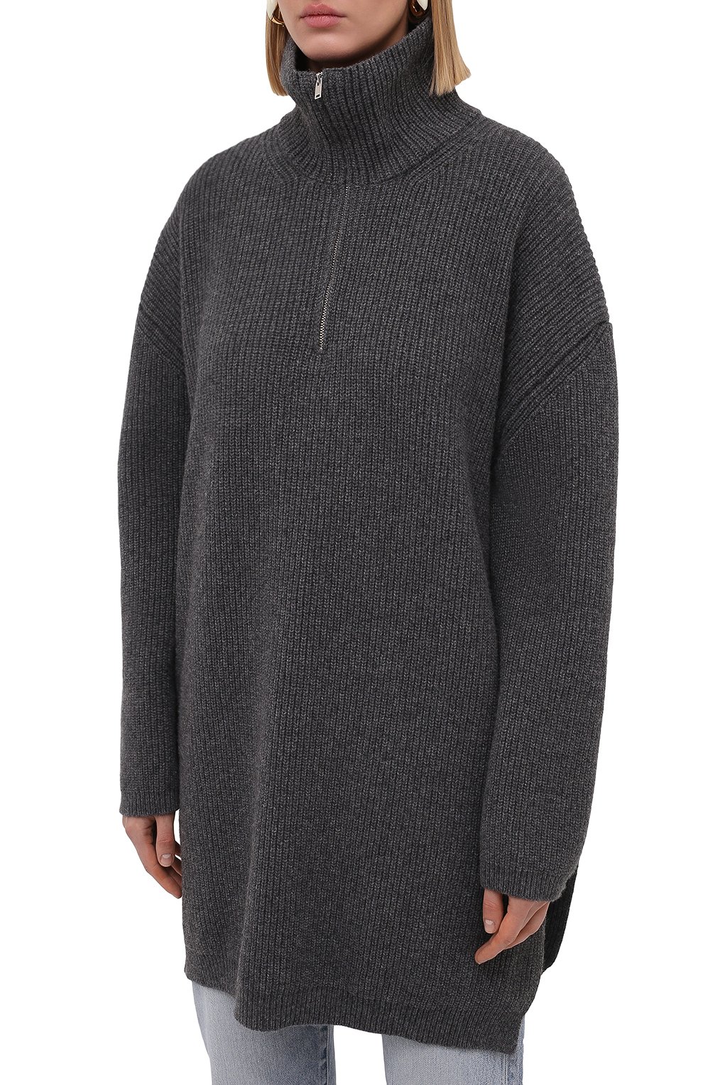 Шерстяной свитер ERIKA CAVALLINI серого цвета по цене 37200 руб., арт. W1/P/P1WB02, фото 3 Шерстяной свитер ERIKA CAVALLINI, арт. W1/P/P1WB02, фото 3