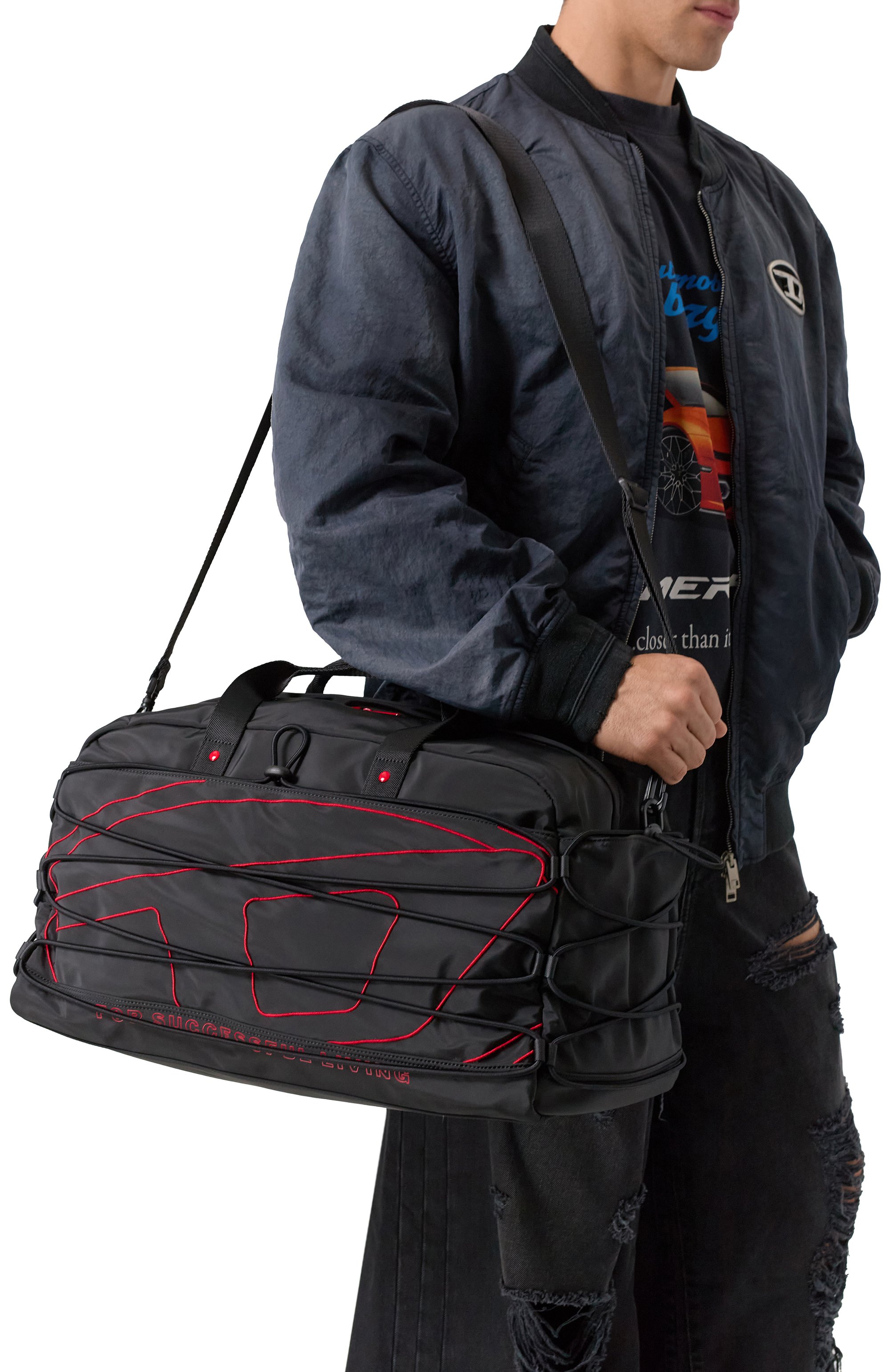 Сумка tech-d x DIESEL черного цвета по цене 33850 руб., арт. X10412/P3914, фото 2 Сумка tech-d x DIESEL, арт. X10412/P3914, фото 2