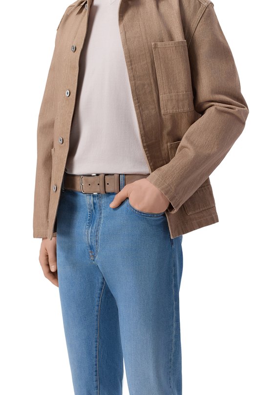 Замшевый ремень 12 STOREEZ 138383 Бежевый  138383 Фото 2