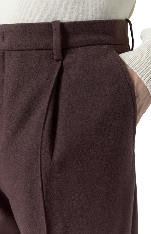 Шерстяные брюки 12 STOREEZ 134133 Коричневый  134133 Фото 5