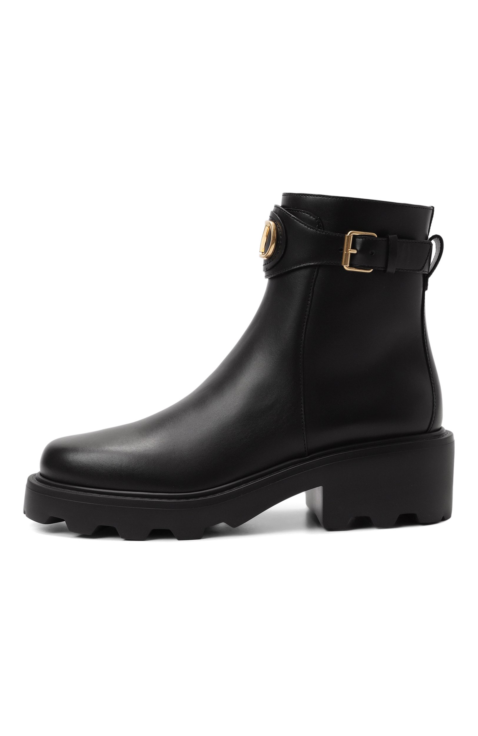 Кожаные ботинки vlogo VALENTINO черного цвета по цене 159000 руб., арт. 9W2S0MT5/BEK, фото 4 Кожаные ботинки vlogo VALENTINO, арт. 9W2S0MT5/BEK, фото 4
