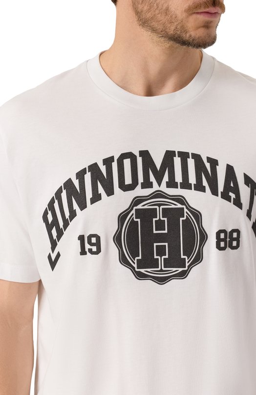 Хлопковая футболка HINNOMINATE HMABM01432 Белый  HMABM01432 Фото 5