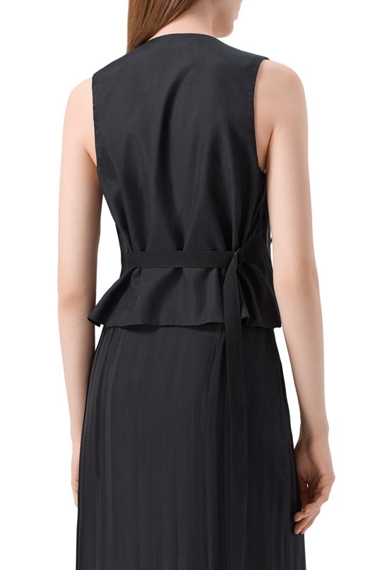 Жилет из вискозы Ann Demeulemeester B0013142/FA564 Чёрный  B0013142/FA564 Фото 4