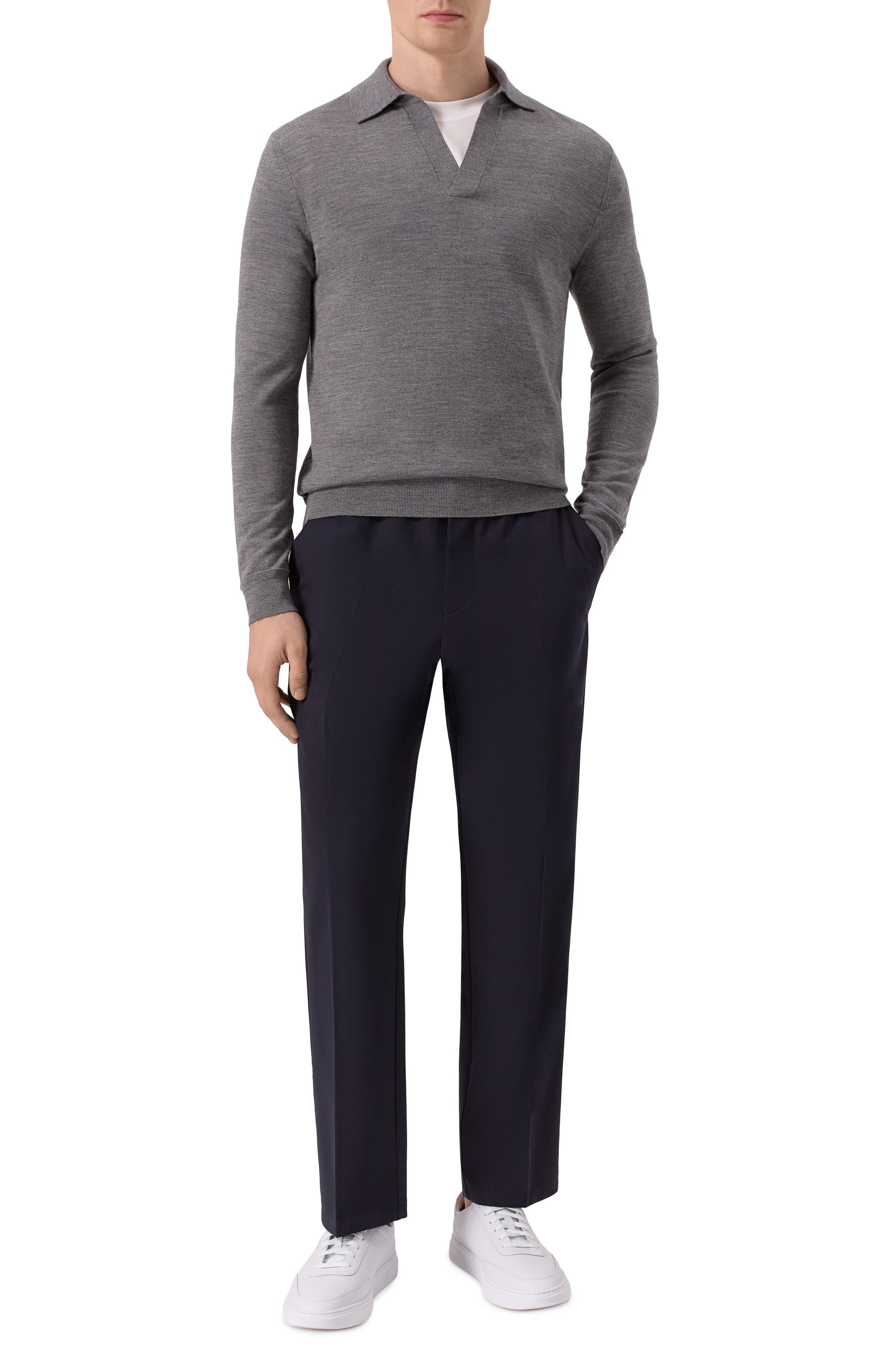 Шерстяное поло BOGNER темно-серого цвета по цене 30400 руб., арт. 88489785, фото 2 Шерстяное поло BOGNER, арт. 88489785, фото 2