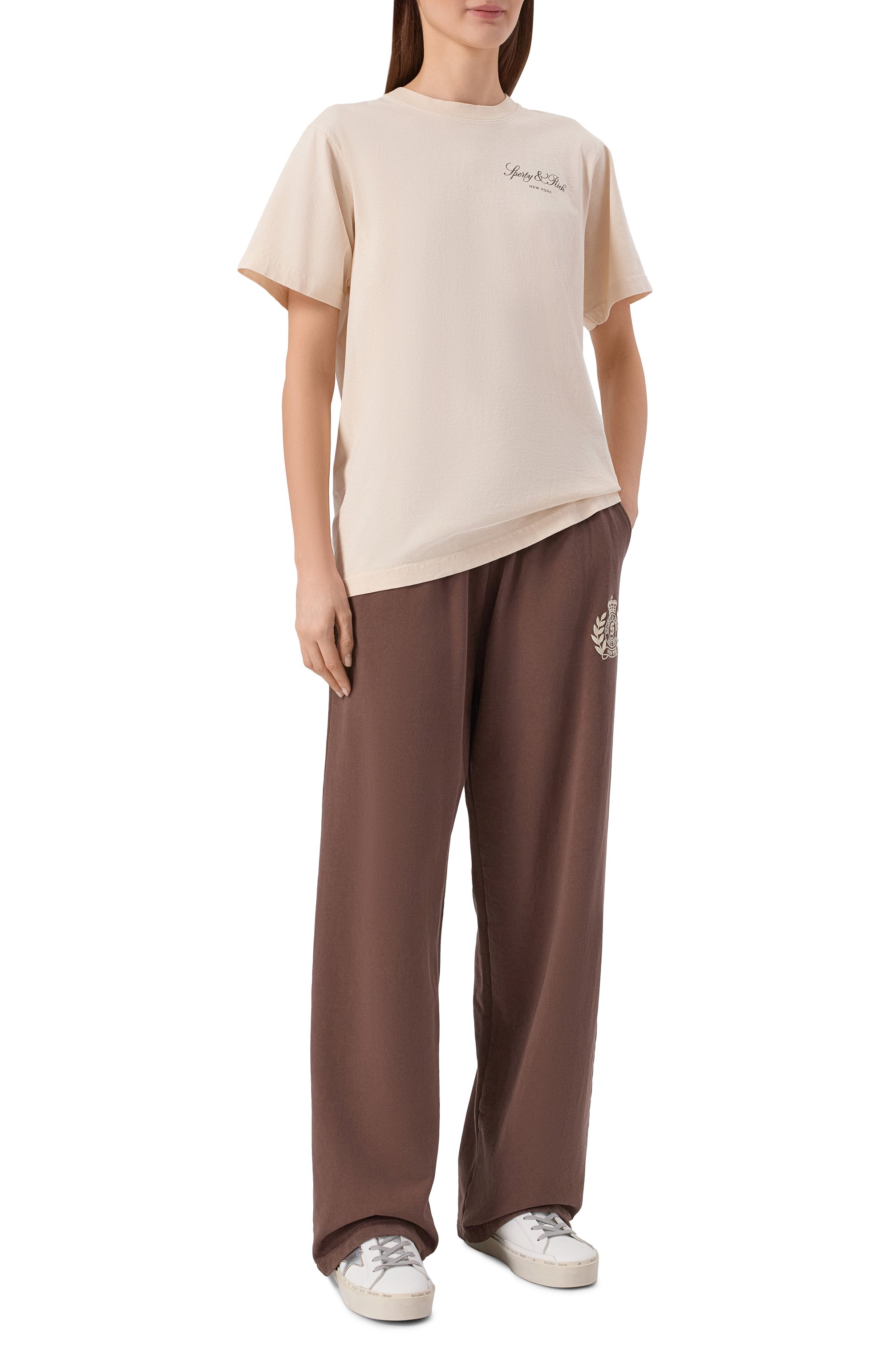 Хлопковая футболка SPORTY AND RICH, арт. T004365232WH37, фото 2