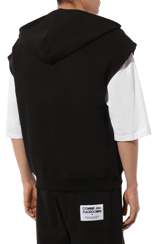 Хлопковый жилет Comme des Fuckdown CFABM00161 Чёрный  CFABM00161 Фото 4