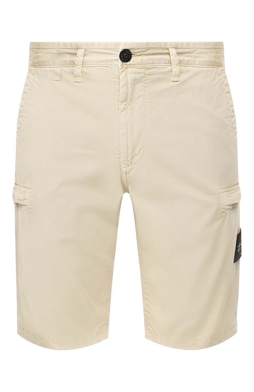 Хлопковые шорты STONE ISLAND бежевого цвета по цене 22850 руб., арт. 7015L0504, фото 1 Хлопковые шорты STONE ISLAND, арт. 7015L0504, фото 1