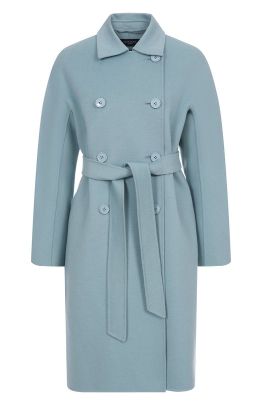 Шерстяное пальто Weekend Max Mara AVENUE Голубой AVENUE