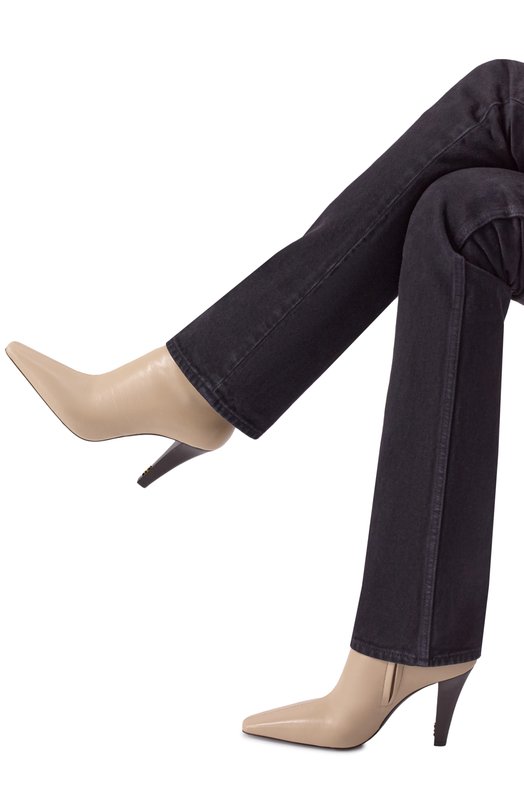 Кожаные ботильоны Jill 95 Saint Laurent 839843/AAE7L Кремовый  839843/AAE7L Фото 2