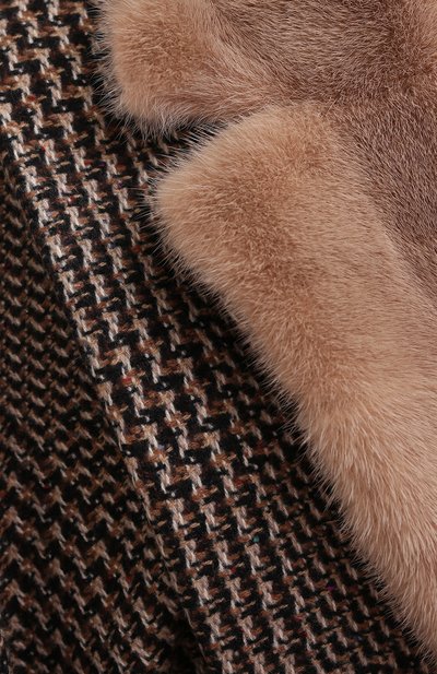 Пальто с отделкой из меха норки KITON, арт. D50604K05T33, фото 5