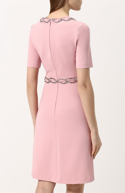 Приталенное мини-платье с круглым вырезом и коротким рукавом GUCCI, арт. 501513/X9M65, фото 4