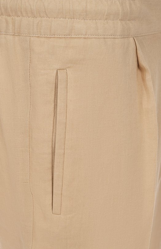 Льняные брюки Kiton UPN01H0928606 Бежевый  UPN01H0928606 Фото 6