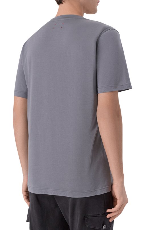 Хлопковая футболка Kiton UMK0827KG Серый  UMK0827KG Фото 4