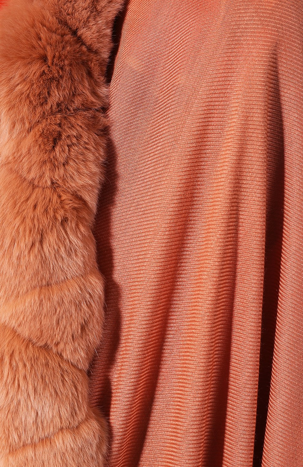 Кашемировая шаль с мехом шиншиллы LORO PIANA, арт. FAI8699, фото 5