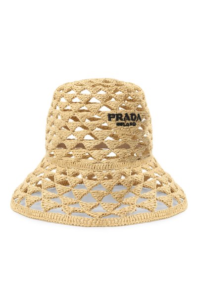 Женская панама из рафии PRADA, арт. 1HC264/2M2P