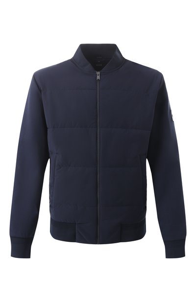 Комбинированная толстовка BOSS темно-синего цвета по цене 34350 руб., арт. 50532767, фото 1 Комбинированная толстовка BOSS, арт. 50532767, фото 1