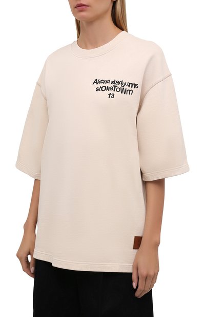 Хлопковая футболка ACNE STUDIOS, арт. CI0077/W, фото 3