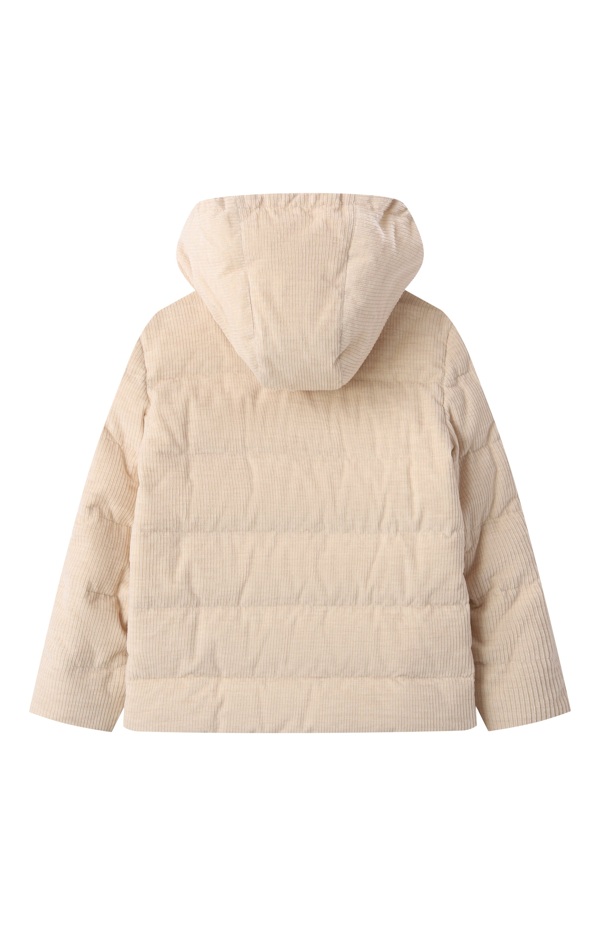 Вельветовый пуховик BRUNELLO CUCINELLI светло-бежевого цвета по цене 175500 руб., арт. BY476J329B, фото 2 Вельветовый пуховик BRUNELLO CUCINELLI, арт. BY476J329B, фото 2