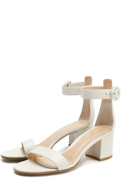 Кожаные босоножки versilia 60 на устойчивом каблуке GIANVITO ROSSI, арт. G60357.60RIC.MIA0FFW, фото 1