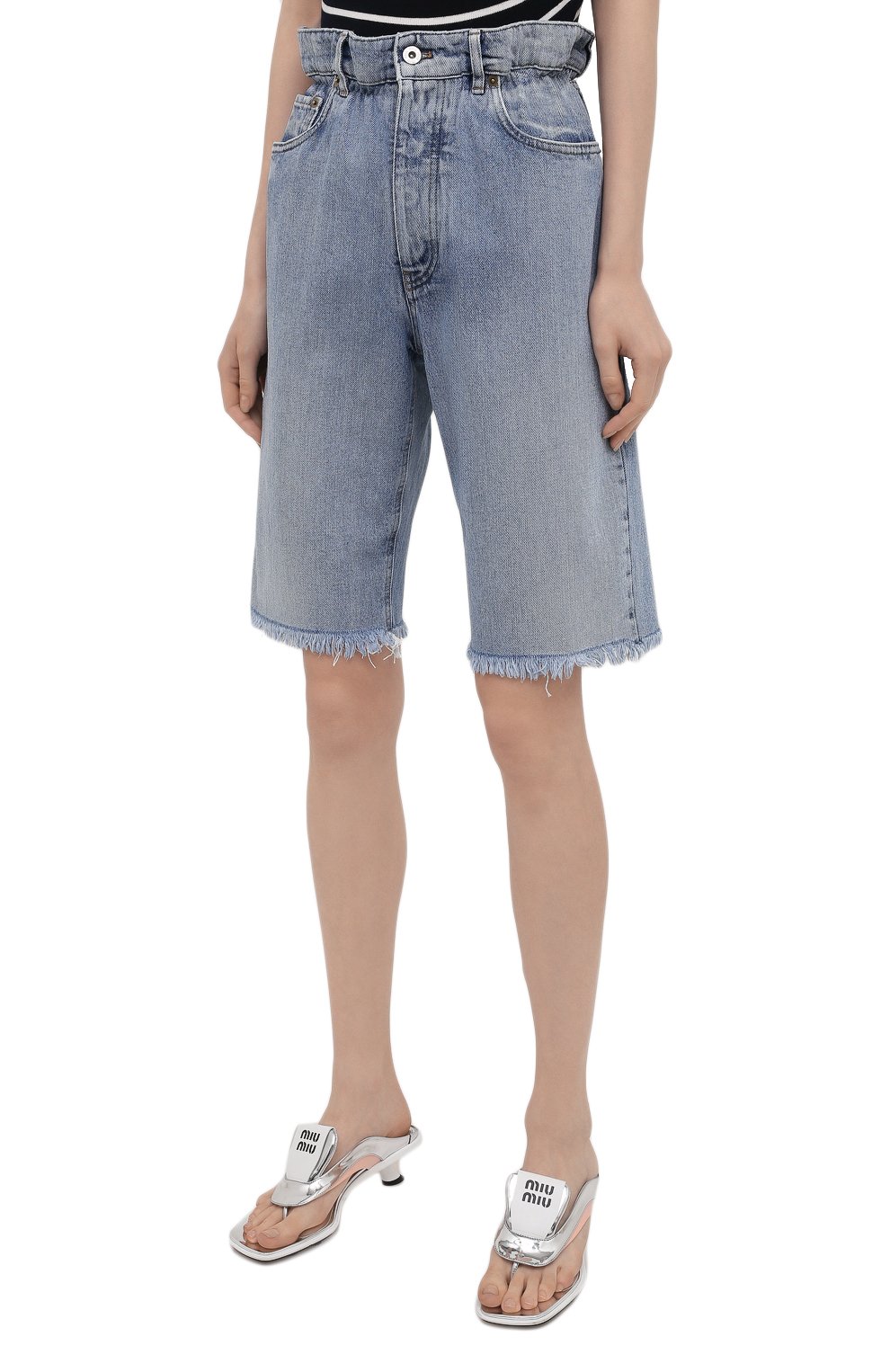 Джинсовые шорты MIU MIU, арт. GWP343-1SXP-F0013, фото 3