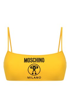 Женский бра-топ MOSCHINO желтого цвета, арт. A5732/5211 | Фото 1 (Женское Кросс-КТ: Раздельные купальники; Материал внешний: Синтетический материал; Материал сплава: Проставлено; Нос: Не проставлено)