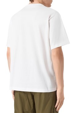 Мужская хлопковая футболка DOLCE & GABBANA белого цвета, арт. G8PN9Z/G704E | Фото 4 (Длина (для топов): Стандартные; Материал сплава: Проставлено; Драгоценные камни: Проставлено; Рукава: Короткие; Стили: Кэжуэл; Принт: Без принта; Материал внешний: Хлопок; Мужское Кросс-КТ: Футболка-одежда; Кросс-КТ: Джерси)