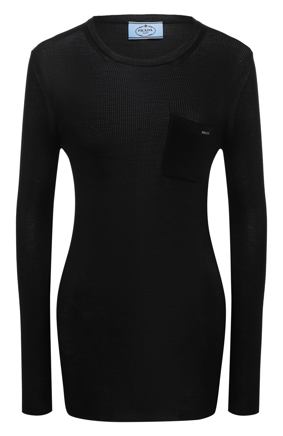 Шелковый пуловер PRADA, арт. P24D1L-1D7A-F0002-202, фото 1