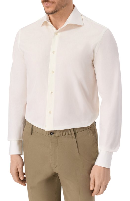 Хлопковая сорочка Van Laack VL-RIVARA-SF/130648 Кремовый  VL-RIVARA-SF/130648 Фото 3