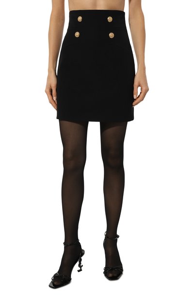 Шерстяная юбка BALMAIN, арт. BF1LB810/WC09, фото 3