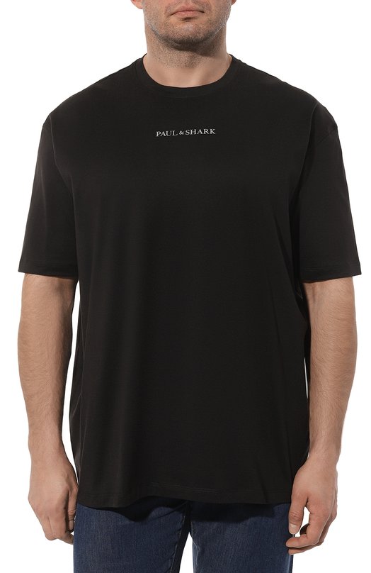 Хлопковая футболка Paul&Shark 24411069 Чёрный  24411069 Фото 3