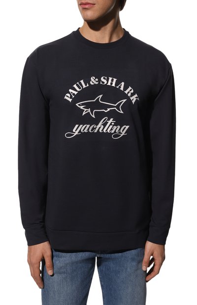 Хлопковый свитшот PAUL&SHARK темно-синего цвета по цене 26450 руб., арт. 11311816, фото 3 Хлопковый свитшот PAUL&SHARK, арт. 11311816, фото 3