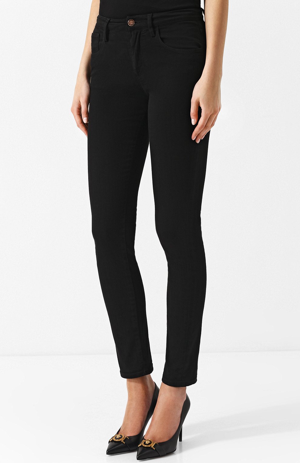 Однотонные джинсы с карманами ROBERTO CAVALLI, арт. HQJ232/DE001, фото 3