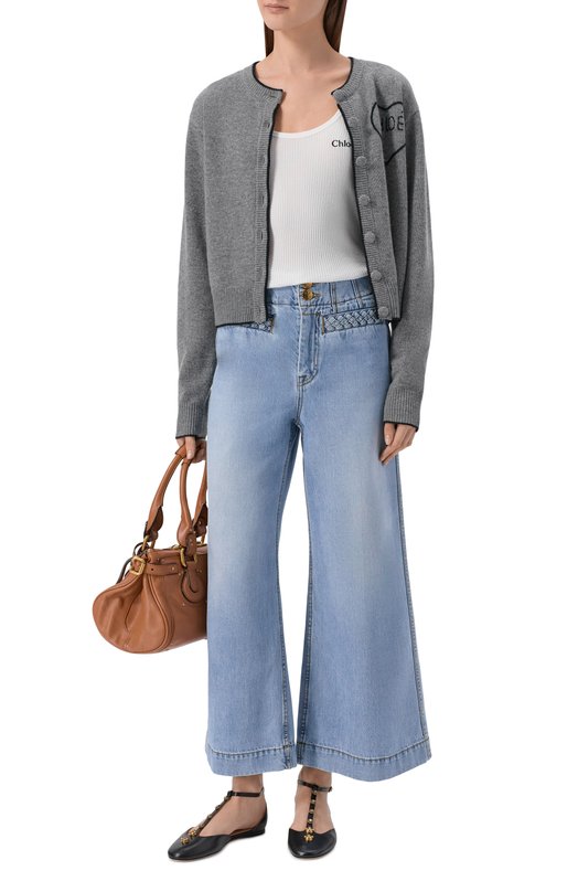 Хлопковая майка Chloé CH25SJH12180 Белый  CH25SJH12180 Фото 2