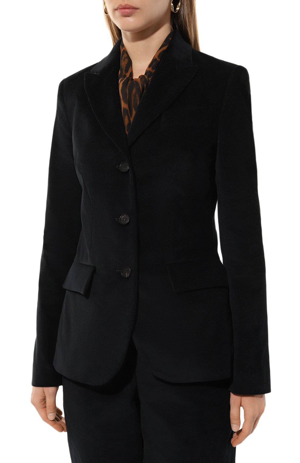 Вельветовый жакет LORENA ANTONIAZZI синего цвета по цене 87550 руб., арт. A2455GA09A/4245, фото 3 Вельветовый жакет LORENA ANTONIAZZI, арт. A2455GA09A/4245, фото 3